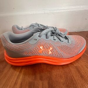 Under Armour Gray and Orange Sneakers size 4.5